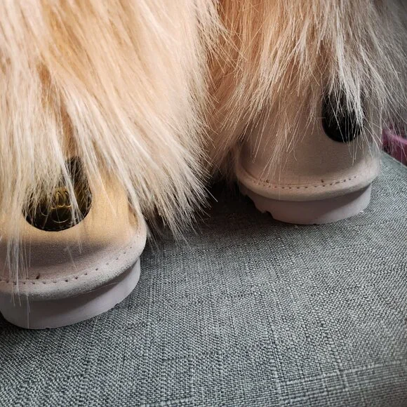 Bearpaw Pink Faux Fur Boots - Picture 2 of 3
